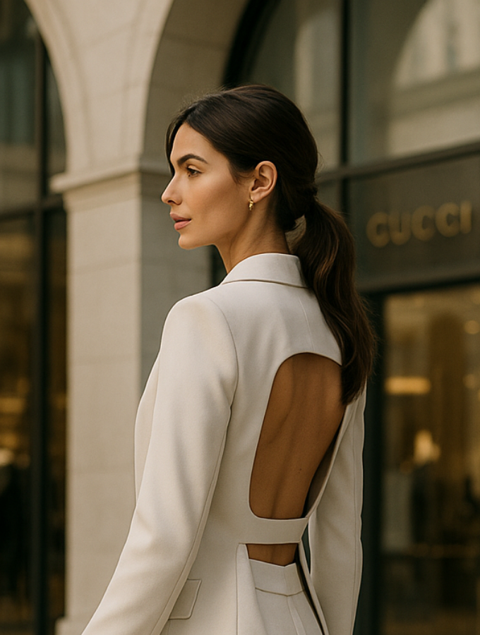 Blazer escote espalda