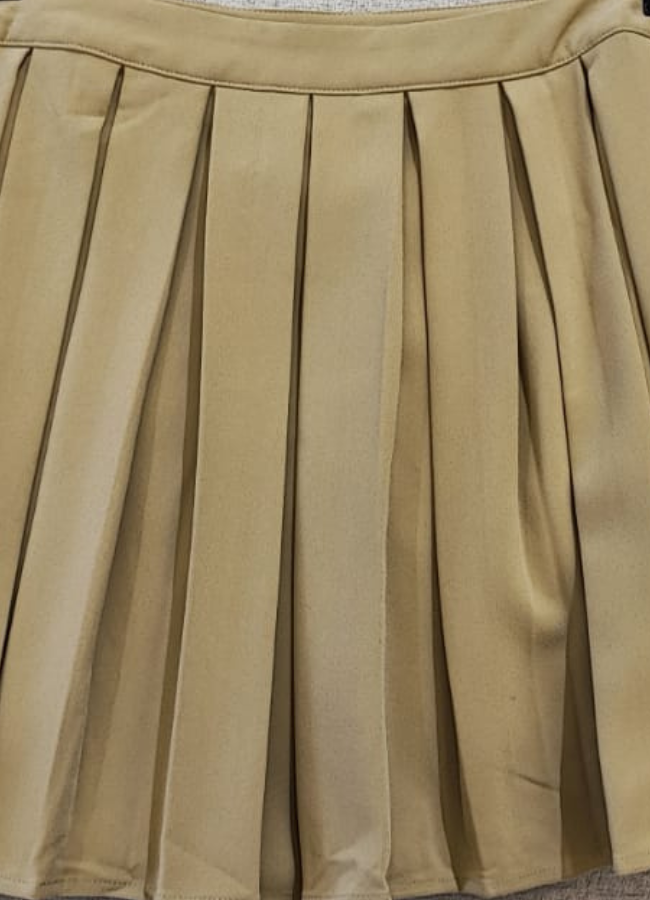 Falda Taupe Plizada