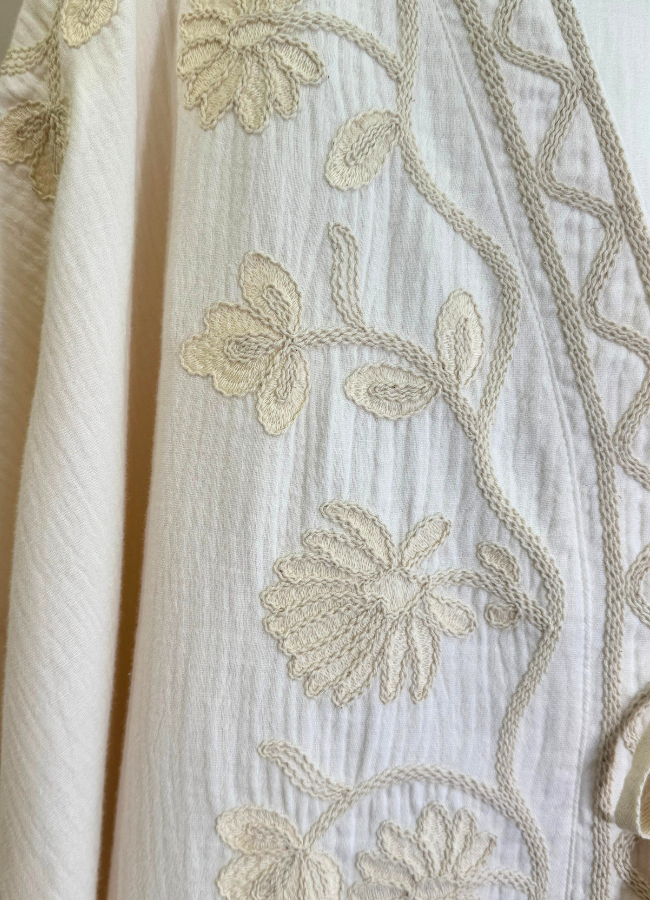 Chaqueta Beige Macrame