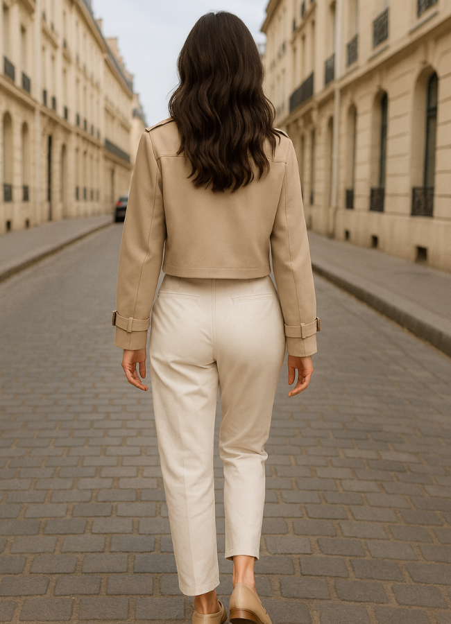 Chaqueta de mujer tipo trench