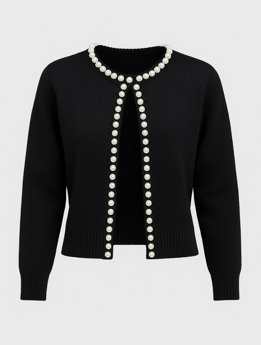 Saco Cardigan Perla – Negro