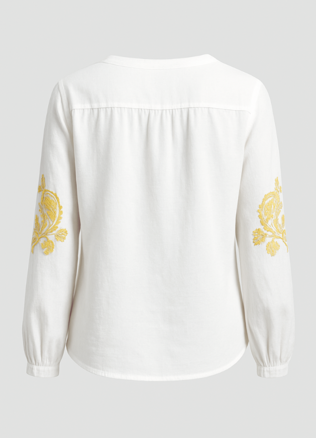 Camisa Blanca Bordada