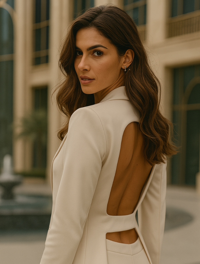 Blazer escote espalda