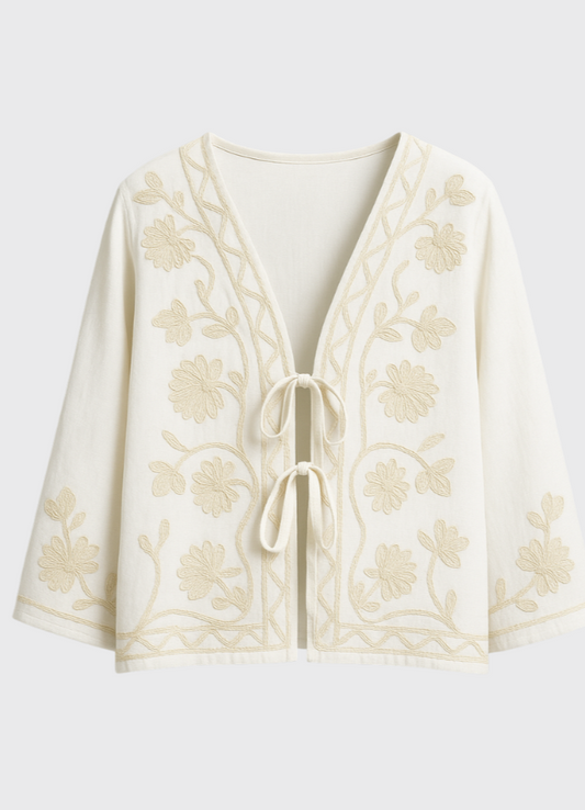 Chaqueta Beige Macrame