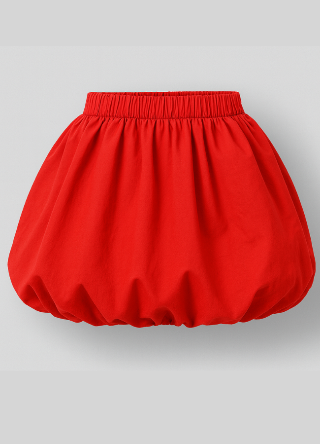 Falda globo roja