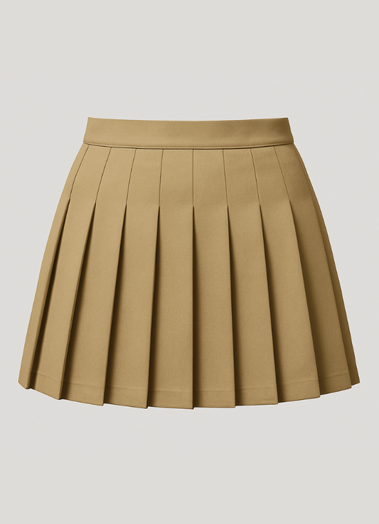 Falda Taupe Plizada