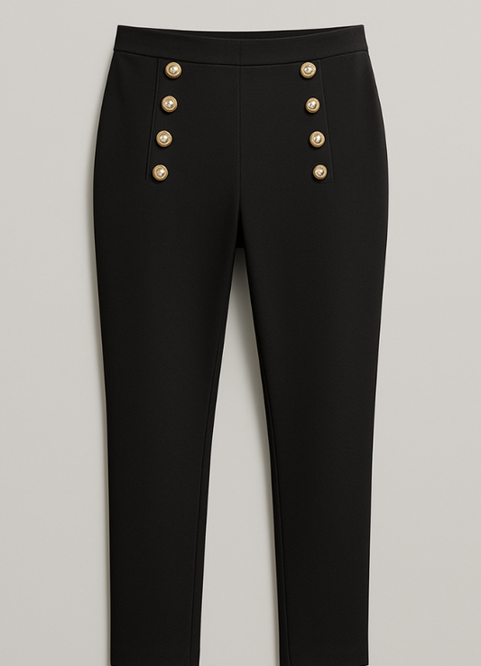 Pantalón botón dorado