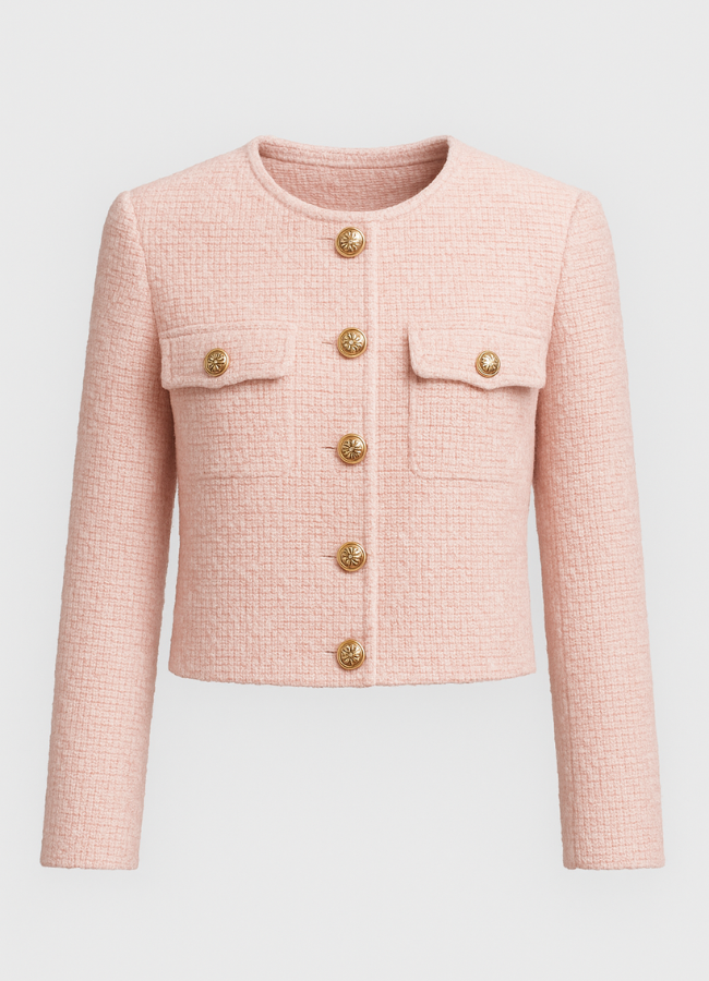 Blazer rosa tipo Chanel