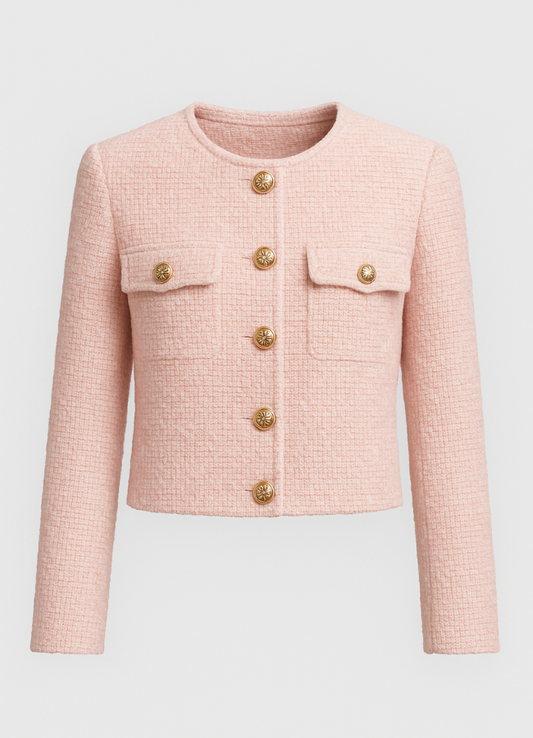 Blazer rosa tipo Chanel