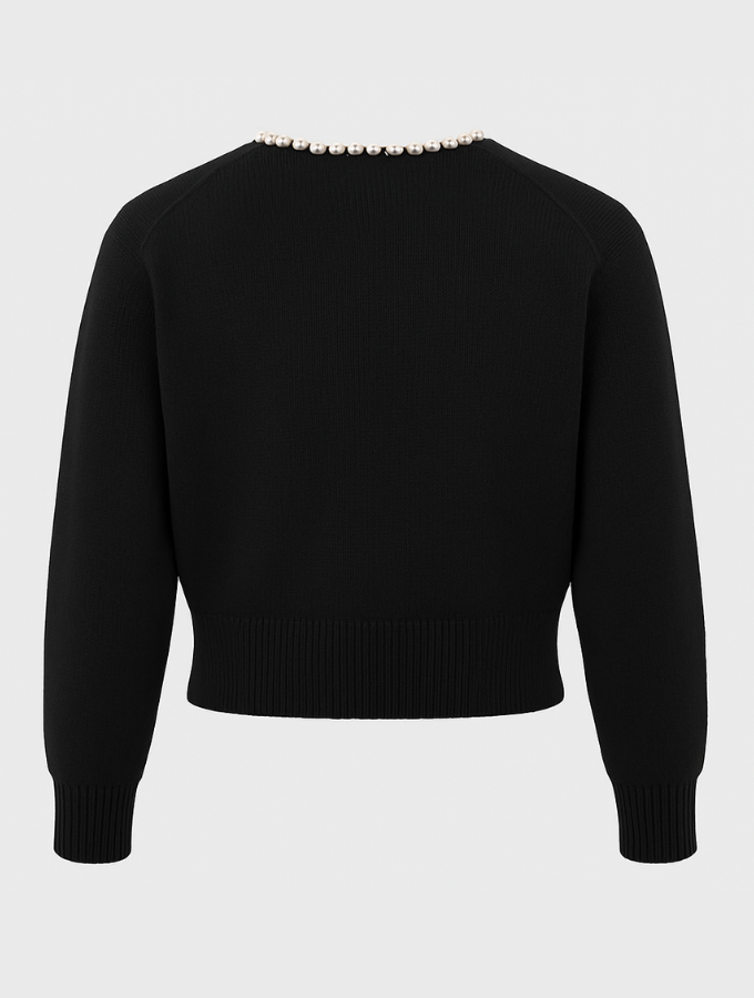 Saco Cardigan Perla – Negro
