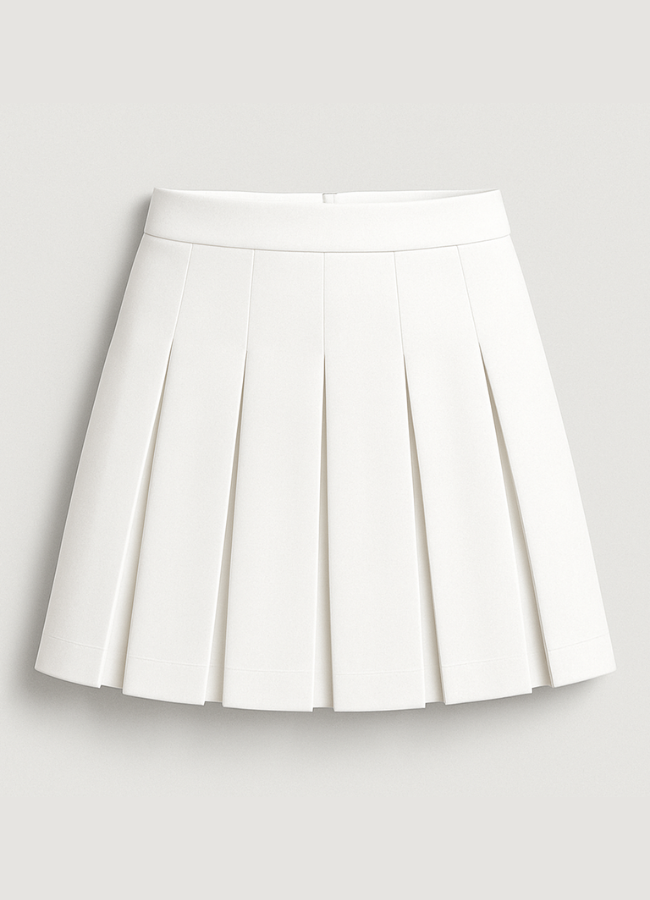 Falda corta plizada