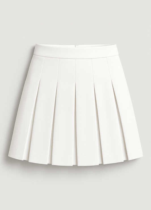 Falda corta plizada