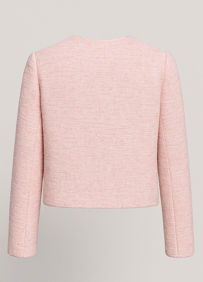 Blazer rosa tipo Chanel