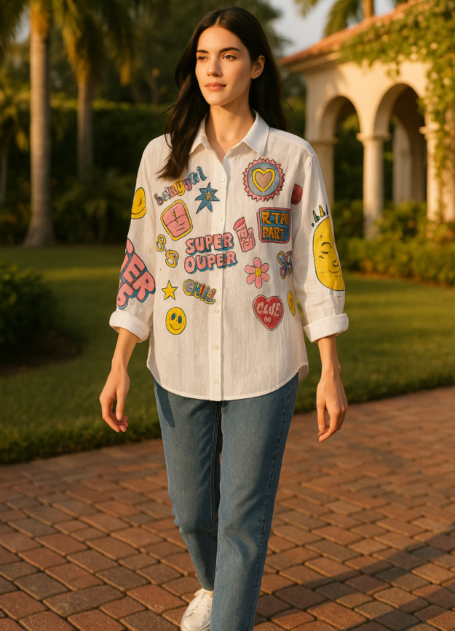 Camisa estampada Art