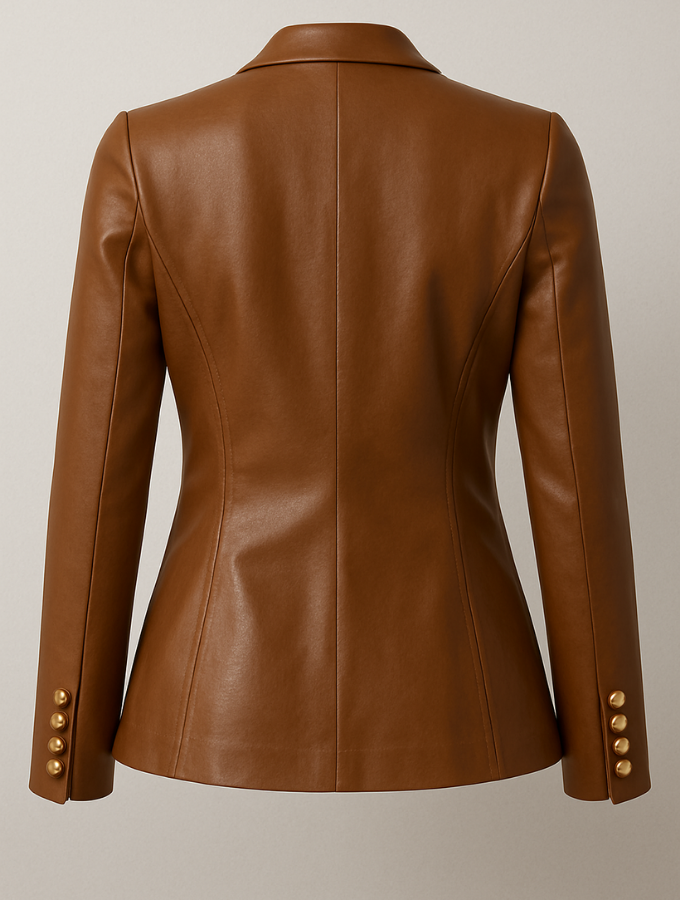 Blazer Cuerina Cruzado