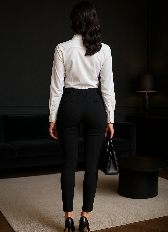 Pantalón botón dorado