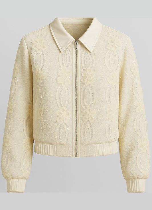 Chaqueta lentejuelas con cuello