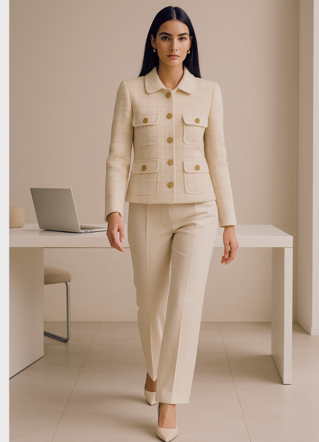 Saco tipo Chanel estructurado